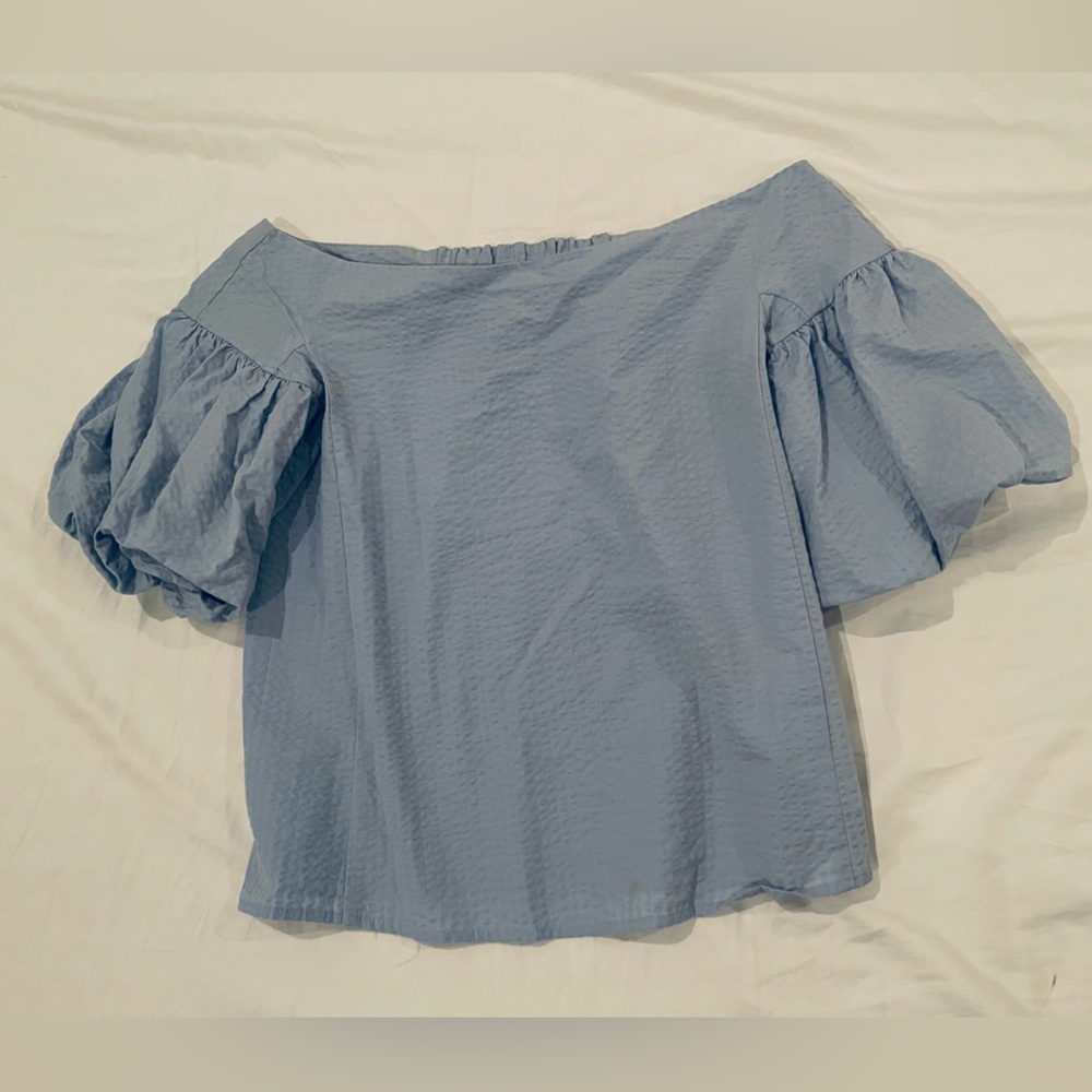 H&M Elegant Blue Off-Shoulder Women's Top size 6